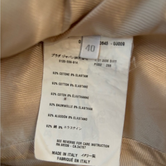 ❤️PRADA Cotton Blazer Tan/Beige Size: EU 40 - Picture 7 of 7